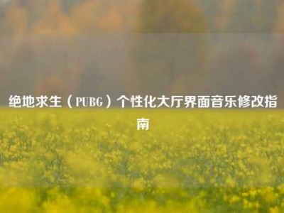 绝地求生（PUBG）个性化大厅界面音乐修改指南