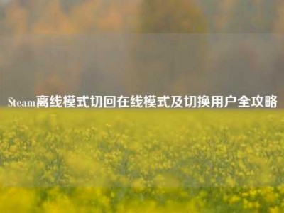 Steam离线模式切回在线模式及切换用户全攻略