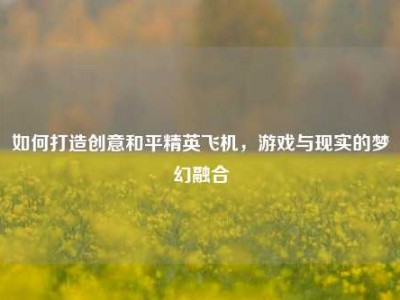 如何打造创意和平精英飞机，游戏与现实的梦幻融合