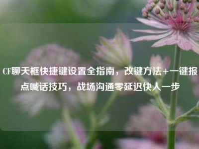 CF聊天框快捷键设置全指南，改键方法+一键报点喊话技巧，战场沟通零延迟快人一步