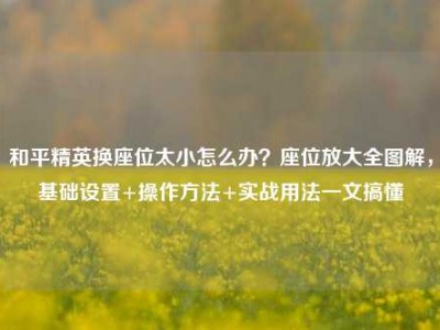 和平精英换座位太小怎么办？座位放大全图解，基础设置+操作方法+实战用法一文搞懂