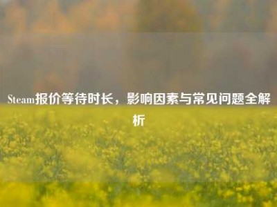 Steam报价等待时长，影响因素与常见问题全解析