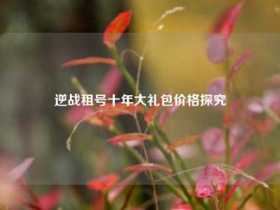 逆战租号十年大礼包价格探究