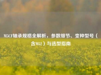 M5CF轴承规格全解析，参数细节、变种型号（含M52）与选型指南