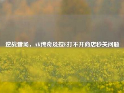 逆战猎场，AK传奇及按E打不开商店秒关问题