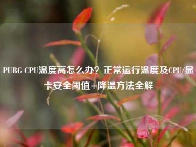 PUBG CPU温度高怎么办？正常运行温度及CPU/显卡安全阈值+降温方法全解