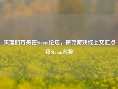 失落的方舟在Steam论坛，探寻游戏线上交汇点及Steam名称