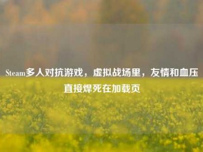 Steam多人对抗游戏，虚拟战场里，友情和血压直接焊死在加载页