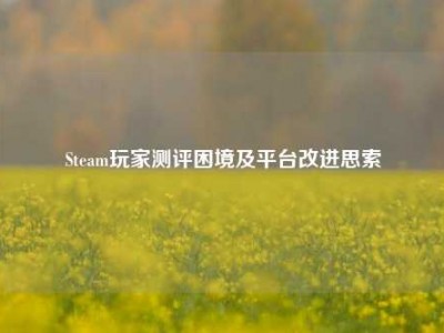Steam玩家测评困境及平台改进思索