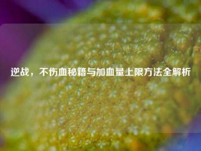 逆战，不伤血秘籍与加血量上限方法全解析
