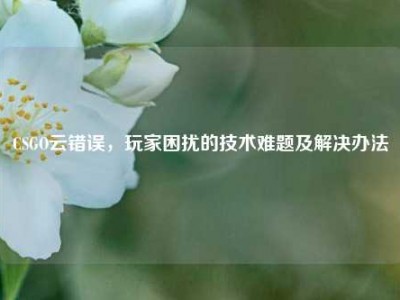 CSGO云错误，玩家困扰的技术难题及解决办法