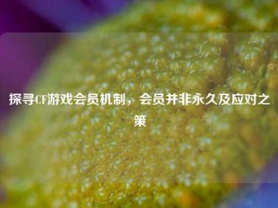探寻CF游戏会员机制，会员并非永久及应对之策