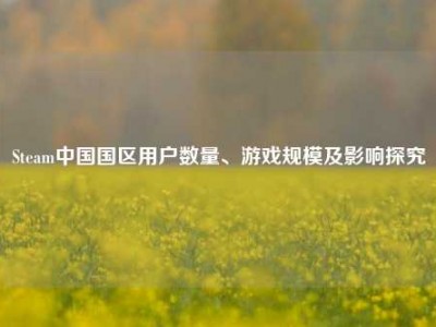 Steam中国国区用户数量、游戏规模及影响探究
