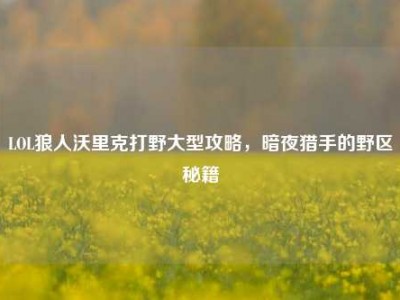 LOL狼人沃里克打野大型攻略，暗夜猎手的野区秘籍