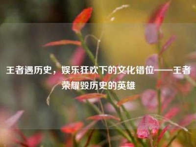 王者遇历史，娱乐狂欢下的文化错位——王者荣耀毁历史的英雄