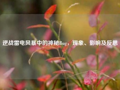 逆战雷电风暴中的神秘Bug，现象、影响及反思