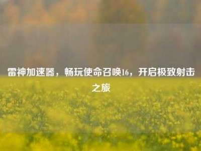 雷神加速器，畅玩使命召唤16，开启极致射击之旅