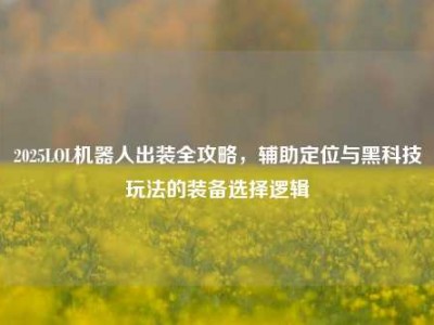 2025LOL机器人出装全攻略，辅助定位与黑科技玩法的装备选择逻辑