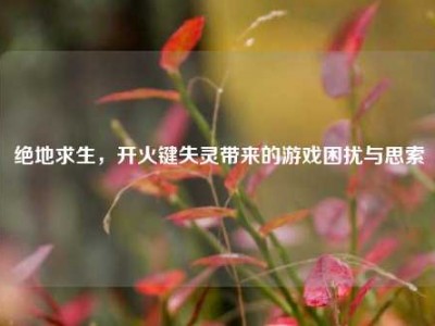 绝地求生，开火键失灵带来的游戏困扰与思索
