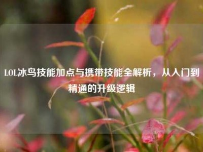 LOL冰鸟技能加点与携带技能全解析，从入门到精通的升级逻辑