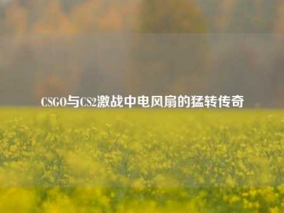 CSGO与CS2激战中电风扇的猛转传奇