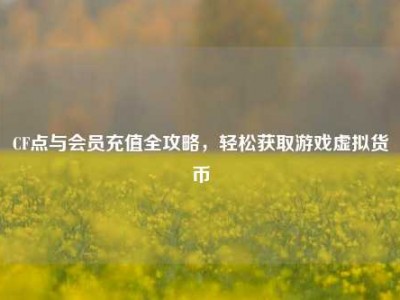 CF点与会员充值全攻略，轻松获取游戏虚拟货币