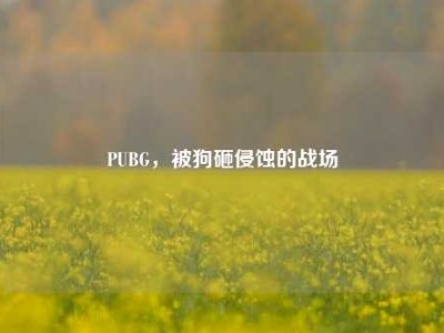 PUBG，被狗砸侵蚀的战场