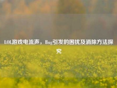LOL游戏电流声，Bug引发的困扰及消除方法探究