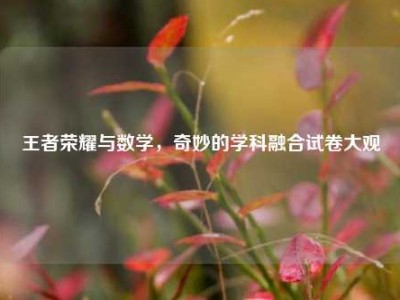 王者荣耀与数学，奇妙的学科融合试卷大观