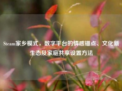 Steam家乡模式，数字平台的情感锚点、文化新生态及家庭共享设置方法