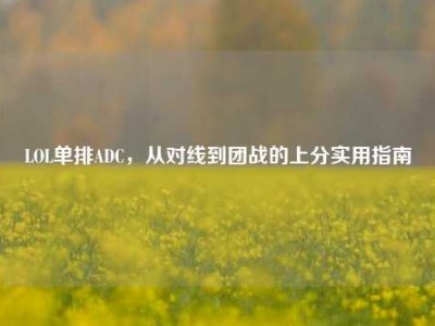 LOL单排ADC，从对线到团战的上分实用指南
