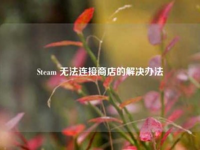 Steam 无法连接商店的解决办法