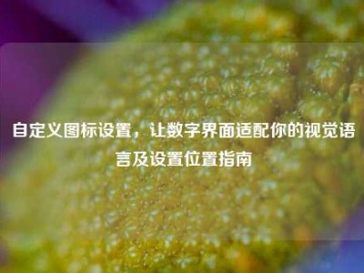 自定义图标设置，让数字界面适配你的视觉语言及设置位置指南