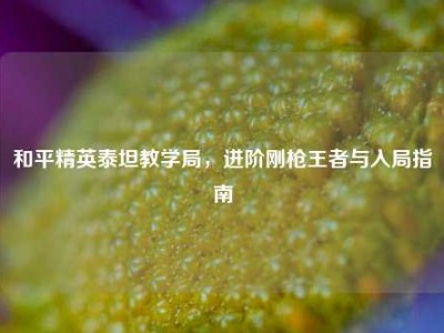 和平精英泰坦教学局，进阶刚枪王者与入局指南