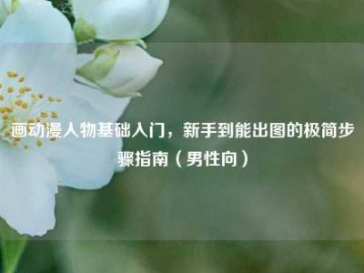 画动漫人物基础入门，新手到能出图的极简步骤指南（男性向）