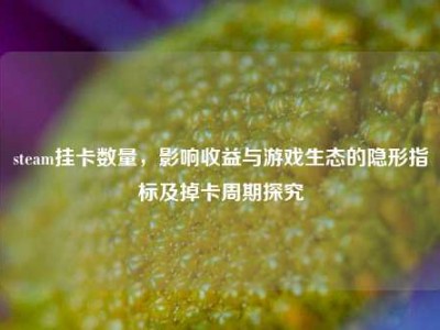 steam挂卡数量，影响收益与游戏生态的隐形指标及掉卡周期探究