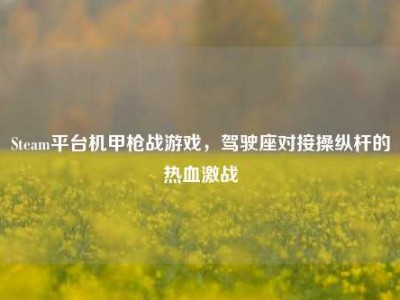 Steam平台机甲枪战游戏，驾驶座对接操纵杆的热血激战