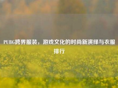 PUBG跨界服装，游戏文化的时尚新演绎与衣服排行
