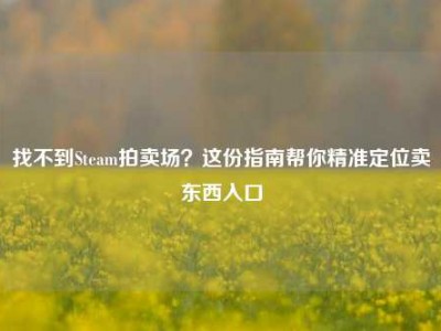 找不到Steam拍卖场？这份指南帮你精准定位卖东西入口