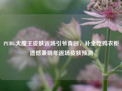PUBG大魔王皮肤返场引爷青回，补全吃鸡衣柜遗憾兼明年返场皮肤预测