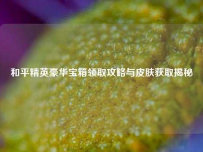 和平精英豪华宝箱领取攻略与皮肤获取揭秘