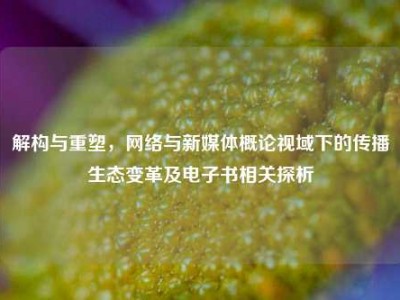 解构与重塑，网络与新媒体概论视域下的传播生态变革及电子书相关探析