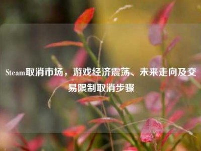 Steam取消市场，游戏经济震荡、未来走向及交易限制取消步骤