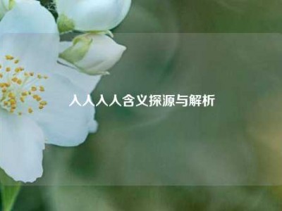 入人入人含义探源与解析