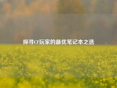 探寻CF玩家的最优笔记本之选