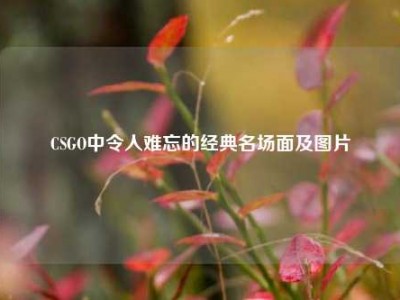 CSGO中令人难忘的经典名场面及图片