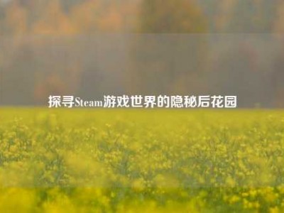 探寻Steam游戏世界的隐秘后花园