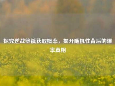 探究逆战箜篌获取概率，揭开随机性背后的爆率真相