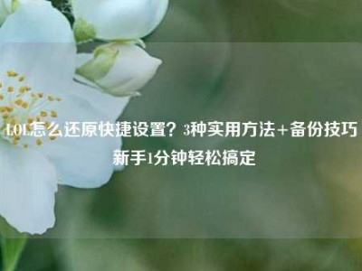 LOL怎么还原快捷设置？3种实用方法+备份技巧 新手1分钟轻松搞定