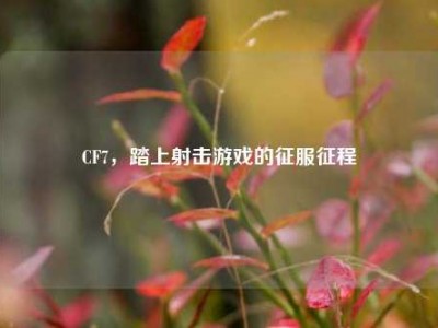 CF7，踏上射击游戏的征服征程